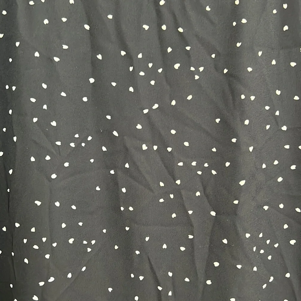 LUSH Black and White Heart Dotted Spaghetti Strap Long Maxi Dress size L - Picture 3 of 6